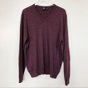 Hugo Boss • Wool Blend V-neck Pullover Sweater XL